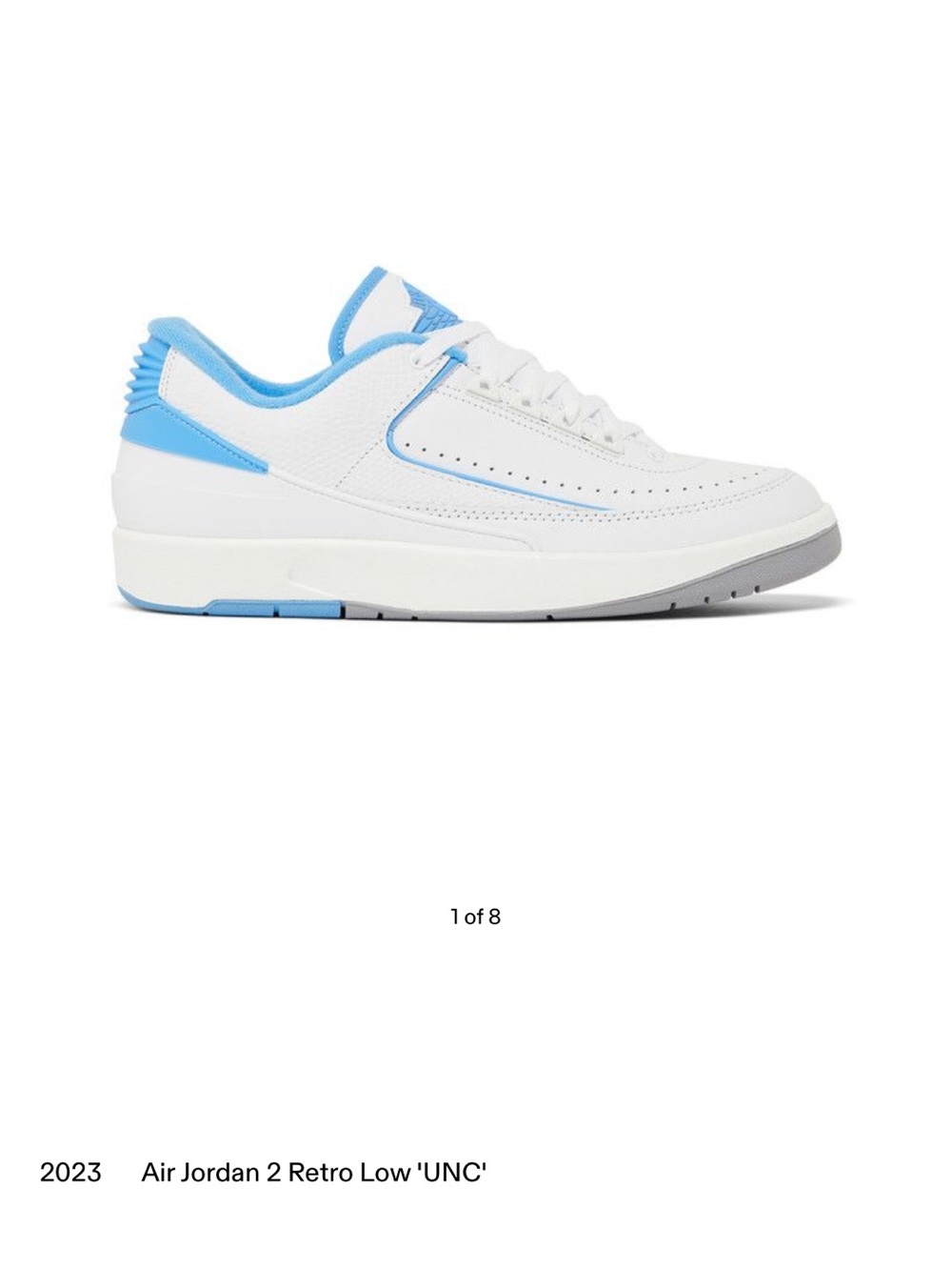 Jordan Air 2 Retro Low in White & University Blue